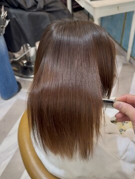 ロンドアベニール 北千住(Lond avenir) イメチェン外ハネボブ美髪ワイドバングレイヤー髪質改善縮毛矯正