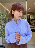 ブリーチなしダブルカラー×アプリコットオレンジ