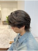 襟足ありセンターパート