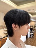 メンズシースルーマッシュウルフカットダウンパーマ韓国ヘア学割