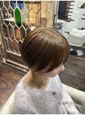 丸みショート×インナーカラー