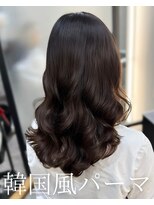 アミー 池袋(Ammy) コテ巻き風パーマ /韓国風パーマ/暗髪カラー/レイヤーカット