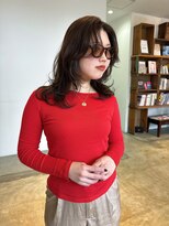 ヘアーアイストゥーレ(HAIR ICI TRE) ブリーチなしハッシュカットチョコレートブラウンレイヤーカット