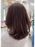 本厚木セミロングレイヤーダークブラウン髪質改善20代～50代