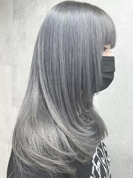 Voyage Nike 池袋【ケアブリーチ/ダブルカラー/インナーカラー/髪質改善】 ミディアムレイヤー/アッシュグレージュ/レイヤーカット