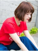 顎ライン小顔ボブ