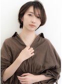 ベージュブラウン/シフォンボブ/20代/30代/40代/50代