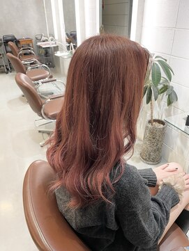 ヘアーメイクチック(HAIR MAKE CHiC) レッドブラウンベージュカラーダブルカラー透明感カラー