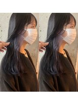 ヘアアトリエコモノ(hair l'atelier KoMoNo) 【イヤリングカラー】ホワイトラベンダー