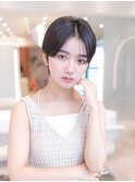20代30代大人可愛いショートボブシアカラーくびれ丸顔美髪