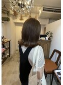 グレージュグレージュカラーレイヤーロングカーキベージュ