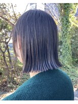 ルプラ ガーデン(le-pla garden)&nbsp;切りっぱなしボブ#外ハネ#ショート#ブルーブラック#豊橋#豊川