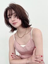 くびれボブミニウルフ透明感シルバーアッシュグレージュカラー