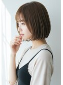 30代40代50代内巻きボブフェイスレイヤー透明感カラー髪質改善