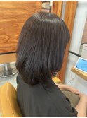 艶髪アッシュブラウンの透け感内巻き