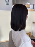 黒髪ツヤツヤストレート♪落ち着きボブ