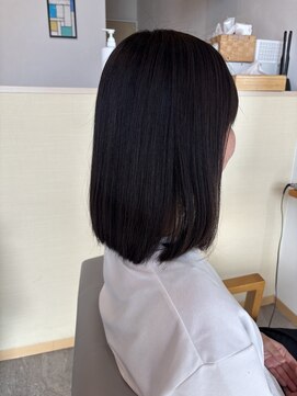 サンセリテ(Sincerite) 黒髪ツヤツヤストレート♪落ち着きボブ