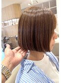アプリコットオレンジつや感コンパクトボブ