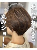 ショート/白髪ぼかし/小牧/丸みショート