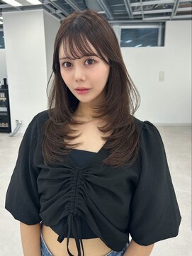 ユーフォリア 銀座(Euphoria) 暗めカラー/レイヤーカット/顔まわり/韓国/銀座/前髪/