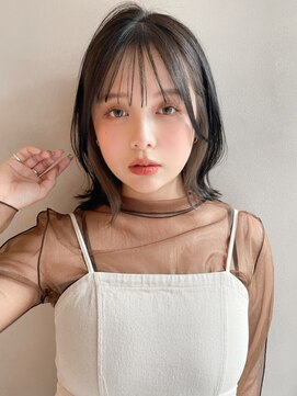 リヤン 表参道(lyann) 暗めカラーデザインカラーフェイスフレーミング外ハネボブa