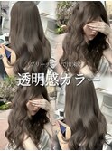 グレージュ/顔まわりカット/レイヤーカット/小顔ヘア