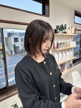 メロウ(mellow) ミディアムレイヤー×チョコレートブラウン