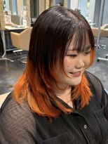 アウラ(AURA)&nbsp;盛岡ダブルカラーブロンドハイトーンミルクティーベージュ韓国