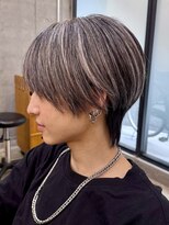 グッド(good！)&nbsp;ハイライト+メンズウルフ（メンズカット+ハイライト+縮毛矯正）