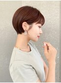 ハンサムショート/丸みショートボブ/20代30代40代50代/顔周り