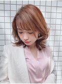 レイヤーたっぷりふんわりミディアム