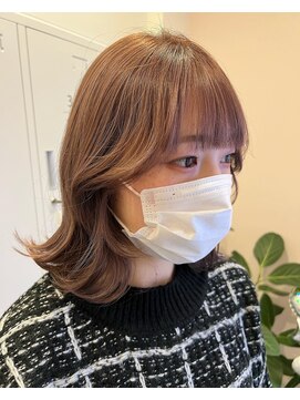 シェリー(Che'ri) 顔周りカット×ピンクベージュ/MANA