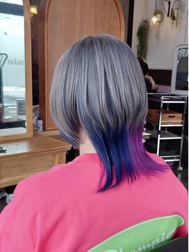 ミアロ 泉中央店(miaro) シルバー×ブルー×パープル