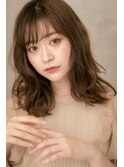 □ピンクベージュ抜け感ニュアンスウェーブ103志木30代40代50代