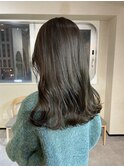 オリーブグレージュ ハイライト ダブルカラー