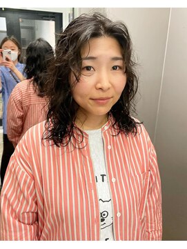 ナループロアボタン(Nalu pu loa BOTAN) ボブパーマ/黒髪パーマ/切りっぱなしボブ/ショートボブ