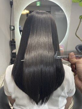 エトラ 渋谷店(etora) 艶髪ロング　『艶髪』髪質改善　アッシュブラックレイヤーロング