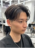 センターパートニュアンスパーマ韓国カルマパーマコンマヘア