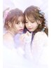 友達とペアで☆推し活ヘアセット/編み込みハート自由￥2500（土日祝￥3300）