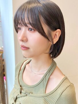 ケーツー あべのキューズモ-ル店(K-two) 頭が小さくおさまるボブカット*前髪ありボブ*顔周りカット