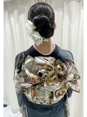 シニヨン×振袖ヘア