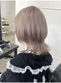 【ミルクティーベージュ×ウルフ】クラゲウルフカット中性ウルフ