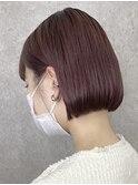 横浜西口白髪染めタッセルボブワインレッドアッシュベージュ30代