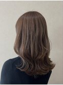 ブラウンベージュ×レイヤーカット　　近鉄八尾