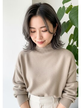 レイヤーショート/リタッチカラー/全頭ブリーチ/モテ髪外ハネ