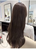 艶ブラウン×ナチュラルレイヤーロング