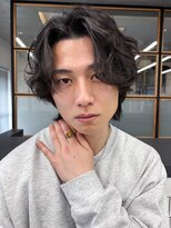 スタートウキョウ 渋谷(STAR TOKYO) 無造作感◎黒髪フェザーパーマ×スマートマッシュ20代