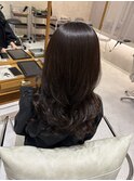 髪質改善ケアカラー×アッシュブラウン
