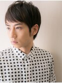 30代40代斜めバングダークアッシュ爽やか社会人ショートY上尾