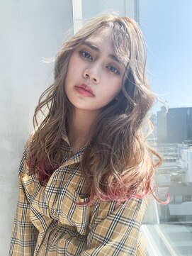 アルバム 銀座(ALBUM GINZA) カジュアルロング_ココアブラウンフリンジウェーブ_67705